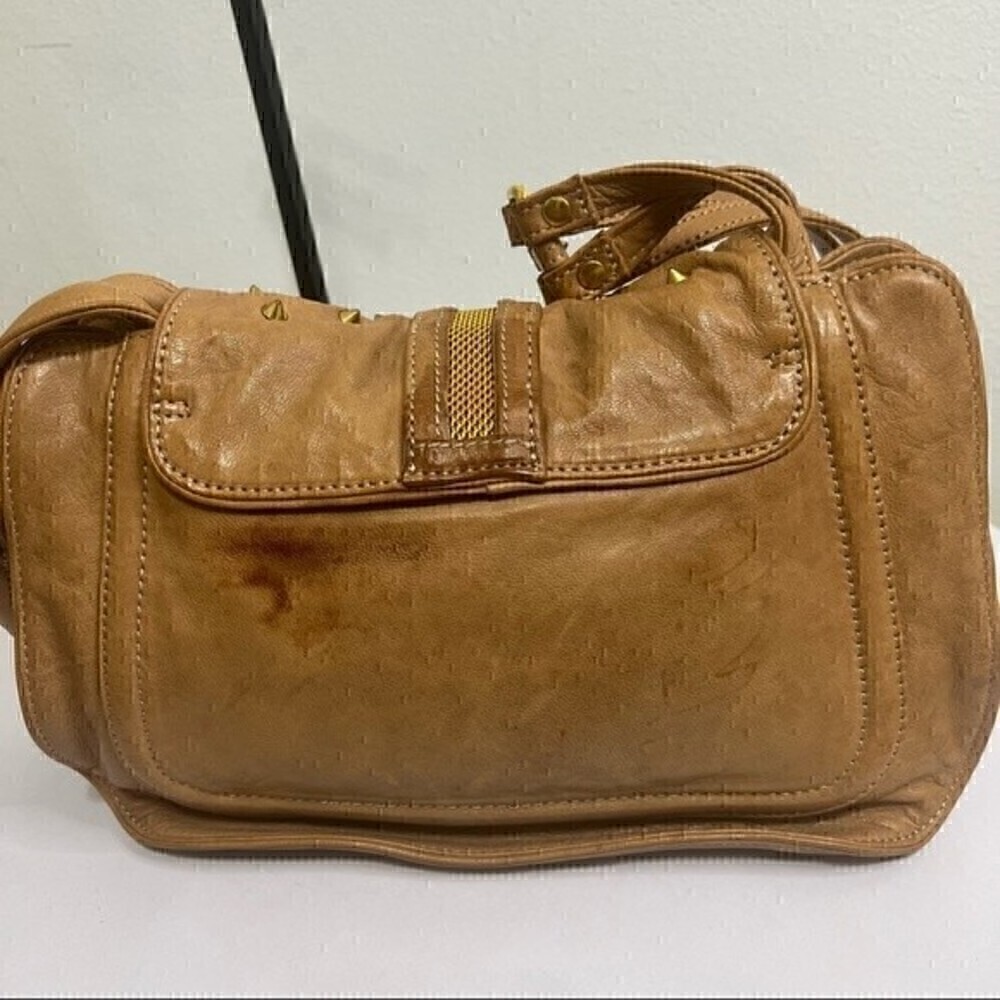 3.1 Phillip Lim Women's Brown Gold Edie Bow Bag Leather Purse Studded Bow Flap - Picture 8 of 12